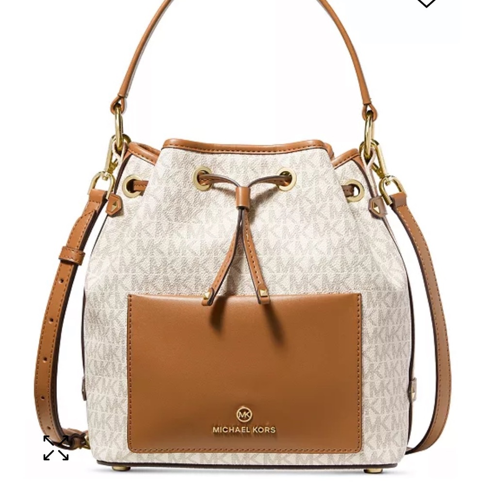 Michael Kors logo bucket messenger bag
